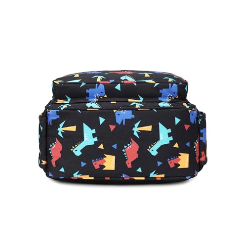 abshoo Cute Lightweight Kids Backpacks for Boys Kindergarten Elementary School Backpack for Boy ages 4-8 (Dinosaur Black Triangle)4