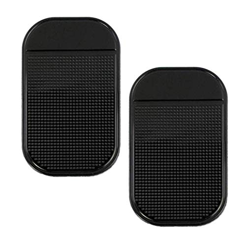 WaNana 2-4 Pack Anti-Slip Dash Mat Sticky Fixate Rubber Portable Washable Removable Reusable-Non Slip Sticky Dashboard Pad Cell Phone GPS Holder 2 Pack