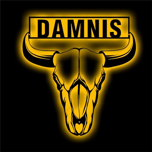 GGUIUIC Personalized Western Cow Skull Metal Sign Custom Cow Metal Wall Art with 16 Colors Light Farm Cow Neon Sign Farmhouse Calf Cow Skull Decor Sign Christmas Housewarming Gift