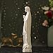 11.8 Inches Our Lady of Lourdes Wooden Statue– Pearl White Finish Catholic Decor, Handmade Religious Gift for Prayer Room or Home Altar Mothers Day Gift