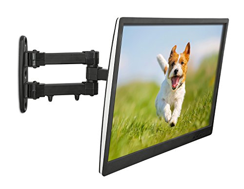 Mount-It! Swivel Full Motion Articulating Tilting TV Wall Mount, Computer Monitor Mount, Corner Bracket for 23-42 inch Screen TV (VESA up to 200x200mm), 66 lb Capacity, Black