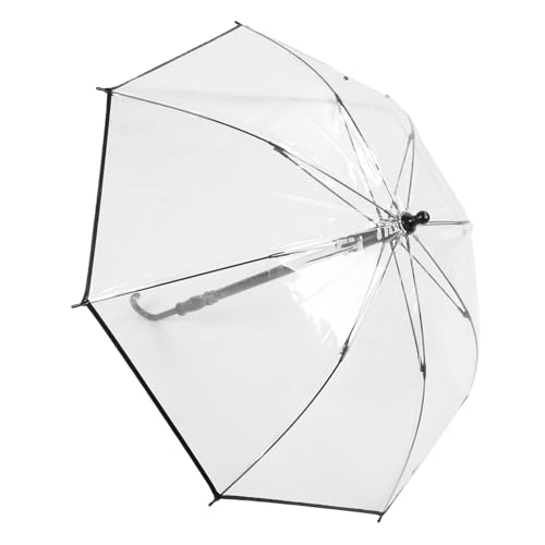Ombrello Trasparente per Bambini 2 in 1 con Spray Acqua – Ombrello Gioco per Feste ed Attività all’Aperto, Manico Lungo, PVC Sicuro, Divertimento Estivo