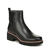 Naturalizer Womens Darry Bootie Water Repellent Ankle Boot Black Leather 8 M