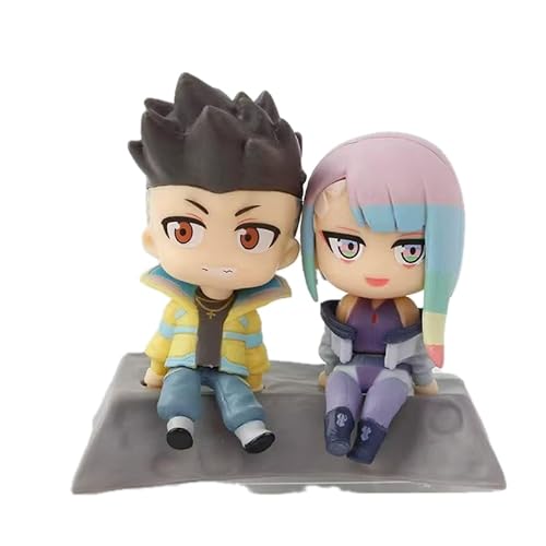 Skynomad Anime Cyberpunk Edgerunner Figures - 11cm David Martinez Lucy Rebecca Decoration Adult Car Collector for Anime Cyberpunk Edgerunner Fans (Trip to the moon) - Trip to the Moon