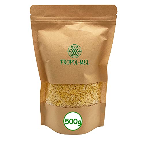 500g - Cera de abeja (Perlas de cera). Cera de abejas para cosmetica y excelente opción de cera para hacer velas. Beeswax - cera de abeja natural.