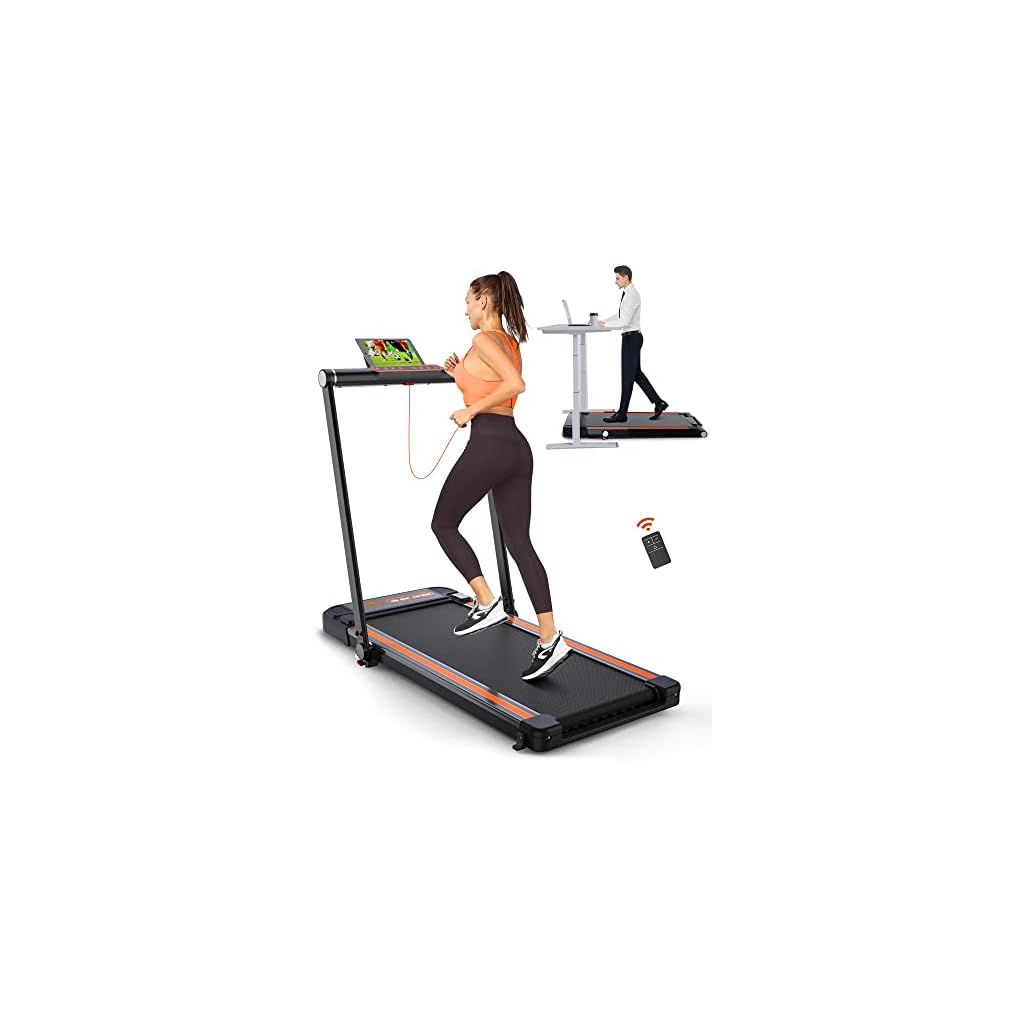 THERUN-25HP-Treadmill-2-in-1-Under-Desk-Treadmill-Electric-Foldable-Treadmill-Jogging-Walking-Pad-for-Home-Office-with-LED-Touch-Screen-06-76MPH-Wider-Running-Belt-No-Assembly-Needed