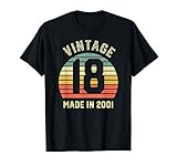 Vintage Retro 2001 | 18 Years Old Gift | 18th Birthday T-Shirt