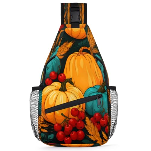 Mochila tipo bandolera azul para viaje y senderismo