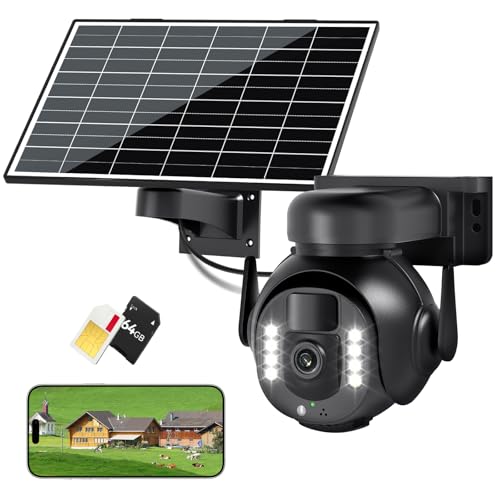 4K Cellular Security Camera -360° Trail Outdoor Waterproof Camera with 5X Zoom, 4G LTE Solar