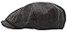 Popular Classic Newsboy Gatsby Cabbie Ivy Ascot Hat Cap Collection Mens Fashion Wool (Small/Medium, Black Herringbone Button Top Ascot)