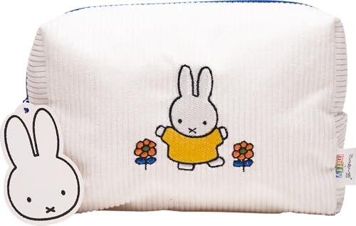 The Crème Shop x Miffy Perfect Travel Makeup Bag, Cute Zipper Pouch, Spacious, Durable, Lightweight Cosmetic Organizer, Official Miffy Design, With Hang Tag & Printed Label