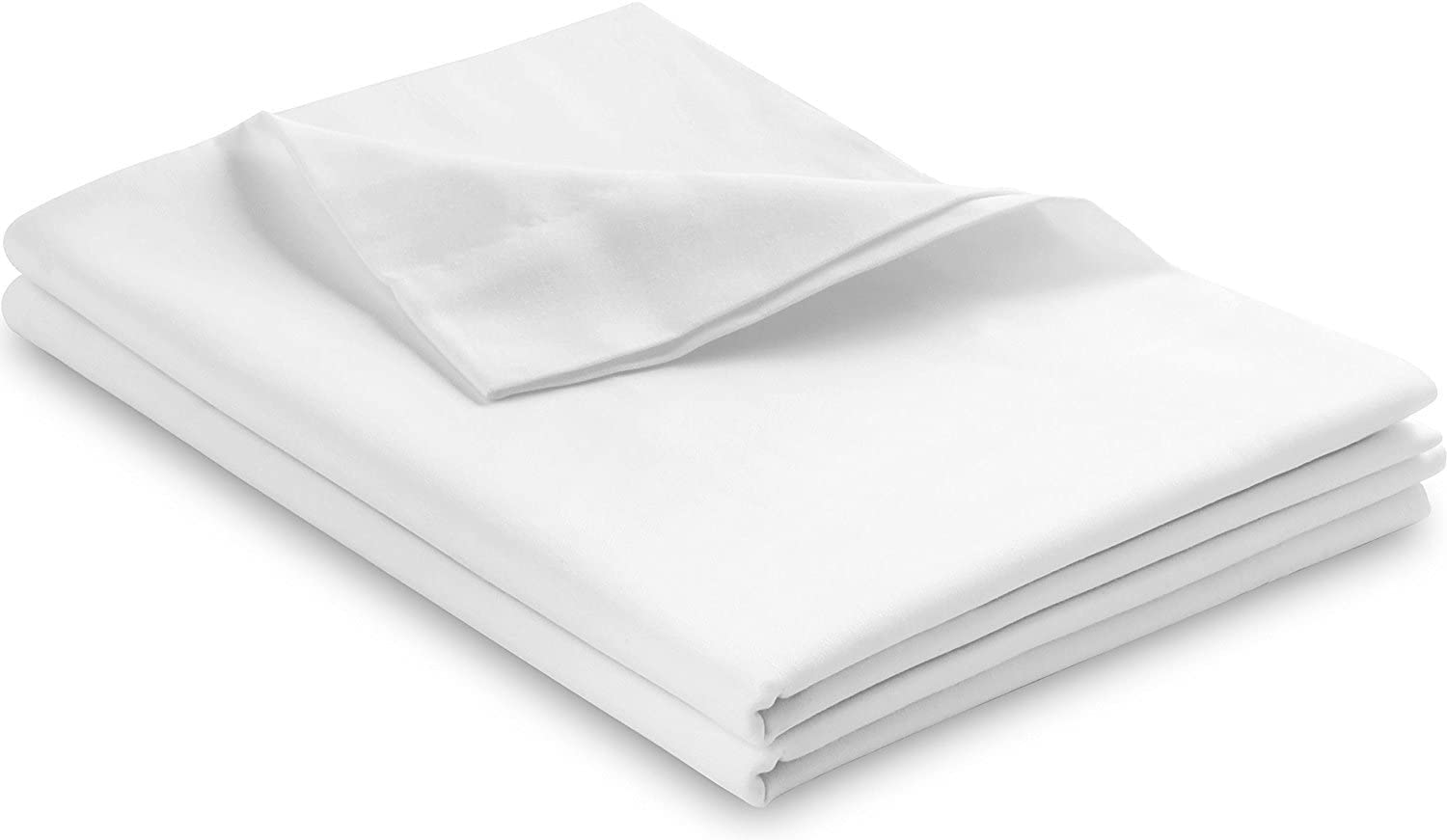 Cottington Lane Bed Sheet for Queen Size Bed, 400-Thread-Count, Premium Hotel Quality 100% Cotton Bedding Flat Sheet| White Solid