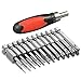 Price comparison product image TUAKIMCE 12 Pcs Torx Head Screwdriver Bit Set, 50mm 1/4 inch Hex Shank T5-T40 S2 Steel Magnetic Star Torx Security Screwdriver Bits Set for Electric Manual Screwdrivers with 1 Pack Handle