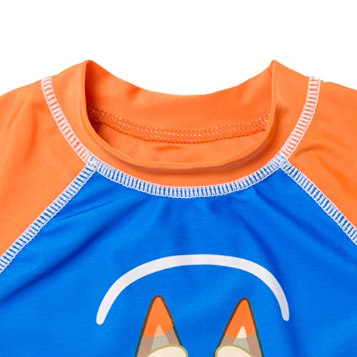 Bluey Bingo Toddler Boys Rash Guard And Swim Trunks Outfit Set Blue Orange 4T #TOP6