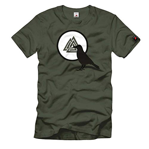 T-shirt Viking Odins Corbeau en vert XX-Large pour passionnés de mythologie germanique