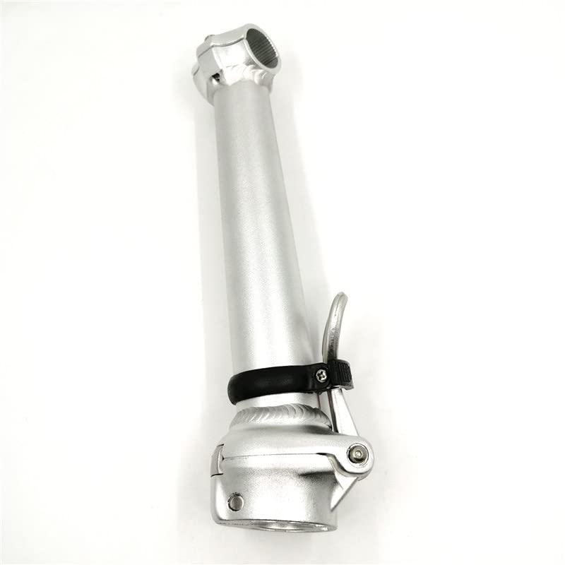 Attacco Manubrio Mtb Stelo da bici pieghevole 25,4mm-manubrio 28.6mm-forcella 21.5cm Doppio dado che fissa il tubo dello stelo pieghevole verso l'interno nero / argento Attacco Manubrio ( Color : 21.5