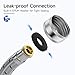 KAINGA 4 FT Washing Machine Hoses with 90 Degree Elbow, Stainless Steel Braided Washer Hose Supply Line with 3/4