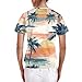 Hawaiian Scrub Tops for Women Print Medical Proffesional Working Uniform Plus Size V Neck Stretch Nursing T Shirts Saffron Medium