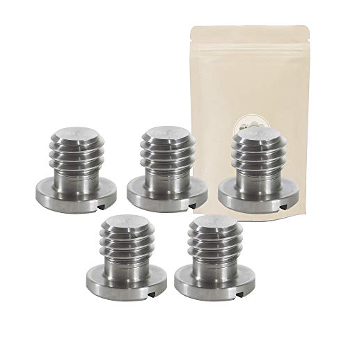 Lot de 5 Vis 3/8 de Fixation 3/8 pour Appareil Photo DSLR Trépied Monopode Plateau Rapide - ADAPTOUT Marque FRANÇAISE