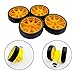 4PCS Toy Car Wheels Robot Car Rubber Tire Wheel for RC Car Truck Robot DIY Model Toy Wheel Replacement Parts (17x60mm Yellow)