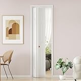 Bifold Door for 24' x 80' Opening, Raised Textured 6-Panel Hollow Core Folding...
