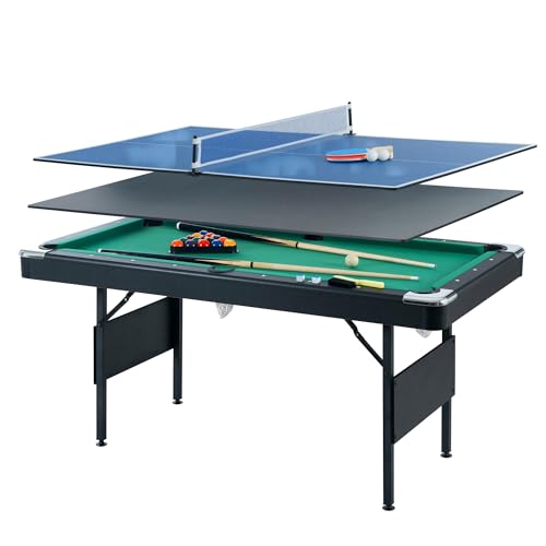 GOWE muitfunctional Game Table,Pool Table,Billiard Table,3 in1 Billiard Table,Table Tennis,Dining Table,Indoor Game talbe,Table Games,Family movemen