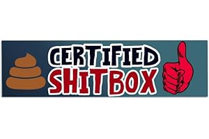 Certified Shit Box Car Decal Sticker [01622]: Hilarious Vinyl Decal for Cars, Trucks, and Vans