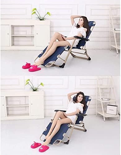 Chaise pliante inclinable multi-position en toile grise résistante - 8
