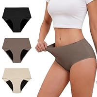 PoseFree Periodenunterwäsche Damen Starke Blutung (40ml) – Nahtlos & Saugstark wie 4 Tampons, Auslaufsicherer Periodenslip für Nacht & Wochenbett, High-Stretch, 3er Pack