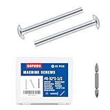 Bopowo Machine Screws - 8-32 x 1-1/2' M4x38（25pcs）, Perfect Fit for Knob and Pull Installation, Machine Thread Screws for Drawers & Doors