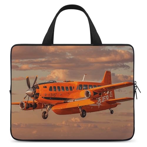 Housse pour ordinateur portable avec poignée orange de 12 à 17 pouces