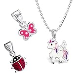 MÄDCHEN SET 3 x ANHÄNGER + 1 x KETTE / TOP GESCHENKIDEE