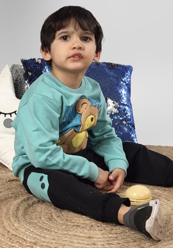 Image of POLKA TOTS 100% Cotton Co-Ord Joggers for Kids | Trendy Sweatshirt & Joggers Set | All Season Wear for Kids, Toddler & Newborn | Soft & Breathable Dress for Boys & Girls | from 6 Months to 8 Years