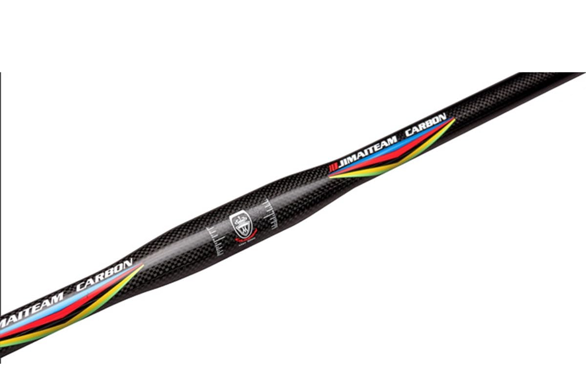 Guidon VTT Plat en Fibre de Carbone 25,4 Pouces, Disponible en 580/600/620/640/660/680/700/720/740/760 mm, idéal pour Le Cyclisme de compétition, Le Cross-Country et la Descente (c