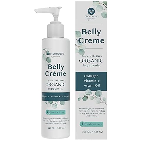 PharMeDoc Organics 🔥ʜᴏᴛ - Belly Butter made with 100% Organic Ingredients - Made in France - Organic Argan Oil - Stretch Marks Prevention Cream for Pregnancy Cover