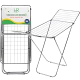 HR Hogar | Tendedero de Ropa Plegable con Alas de Acero Inoxidable Resistente...
