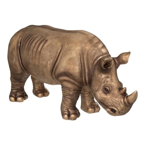 Atmosphera - Statue Rhinoceros - doré H45 cm
