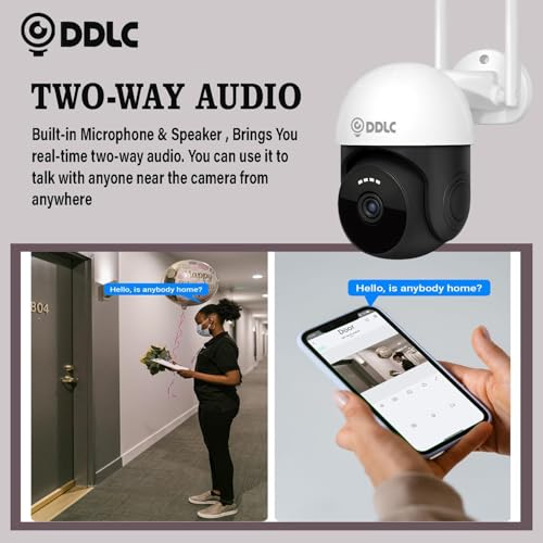 Image of DDLC Pro 4G LTE PTZ Security Camera, Full HD 1080P Outdoor CCTV, AI Human Detection, Enhanced Color Night Vision, Two-Way Audio Intercom, Multi-User View,TF Storage Support (4g ir ptz)
