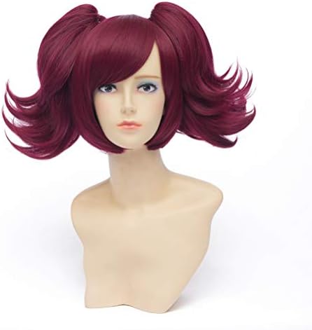 Women Red Butler Kuroshitsuji Mey Rin Anime Cosplay Anime Costume Ponytail Clip-On Long Straight Deep Rose Cosplay Anime Costume Synthetic Fibre Hair Heat Resistant Full Wig