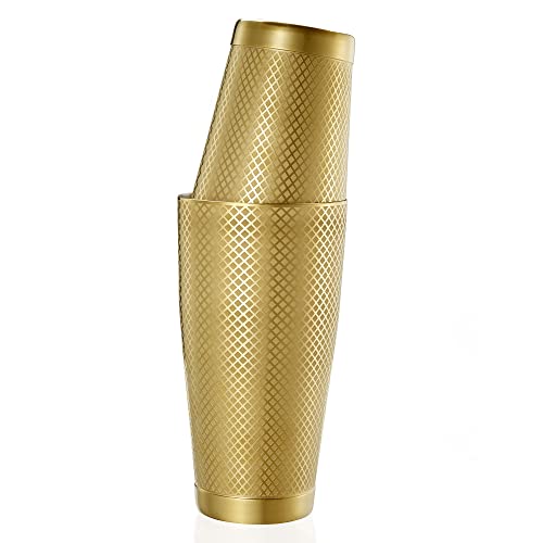 Barfly Diamond Lattice Shaker Set, Gold Plated - Thumbnail 3