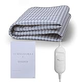 電気ブランケット 80x140cm 電気毛布洗える電気敷毛布 プレゼントシングルサイズ電気ブランケット電気 掛け 毛布 電気しき毛布 静音 省エネ 暖房補助 段階温度調整 洗濯可能 電気毛布洗える 2年間保証 段階温度調整 暖かさ 柔らかい感触 使用の容易さ収納やすい RU9-YK01 化繊灰白細格子