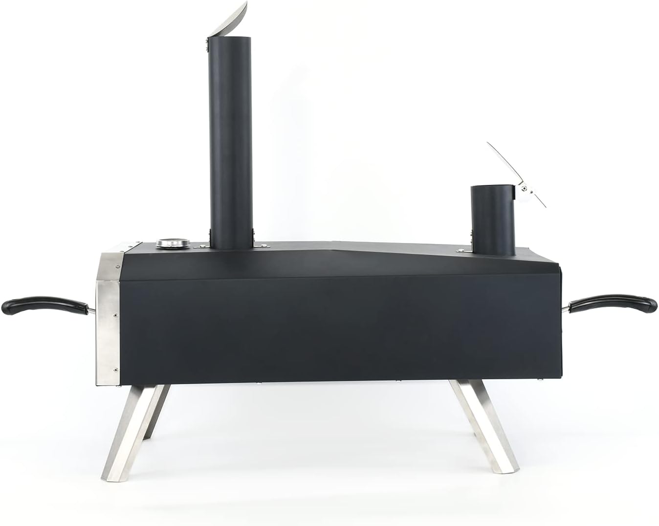 Outdoor Pizza Oven Portable Wood Pellet Pizza Oven Countertop Pizza Oven with 12 Inch Pizza Stone and Stainless Steel Fold-Up Legs for Outside Kitchen Backyard Party Camping