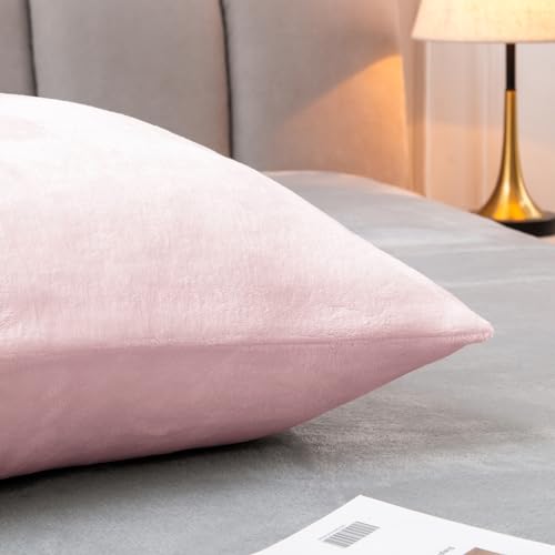 Image of BEDELITE Body Pillow Cover with Zipper, Pink, 20x54 Inch, 1 Pack | Body Pillow Pillowcase, Super Soft and Cozy Fuzzy Fleece, Luxury Plush Long Pillowcase, Versatile Comfort for All Seasons