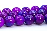 Natural Gemstone Sugilite Purple Jade Beads Round 8mm Loose Strand 7.5-inch