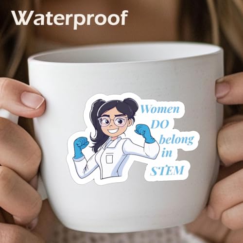Calcomanías Women in STEM resistentes para decorar laptops y termos de mujer 5
