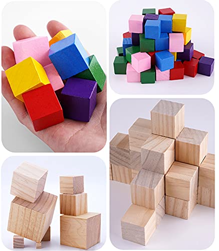 Tosnail 30 Pack 2 Inches Unfinished Wooden Cubes Wooden Blocks - Great For Crafts Making #TOP7