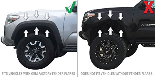 Red Hound Auto 2016-2020 Compatible With Toyota Tacoma Mud Flaps Guards Splash Front Molded 2Pc (With Oem Fender Flares Only) #TOP6