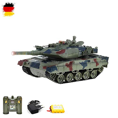 Team RC Infrared Remote Control Battle Tank, 1:18 Scale, 40 MHz Radio Control, Camo , Battle With A Different Frequency Tank 261-167