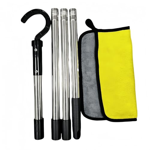 General Piscina Gancho de Vacío Longitud Ajustable Barras de Metal Antideslizante Agarre Antideslizante Para Piscinas Necesita Limpieza Piscina Skimmer