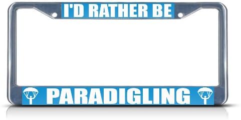 Fastasticdeals I'd Rather Be Parapente - Marco para placa de matrícula